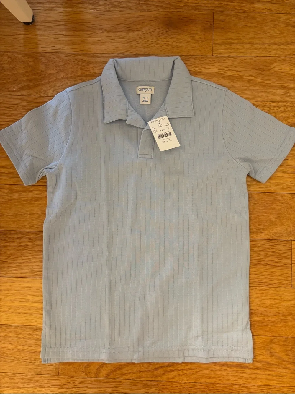 Crewcuts Boys' Light Blue Knit Polo Shirt